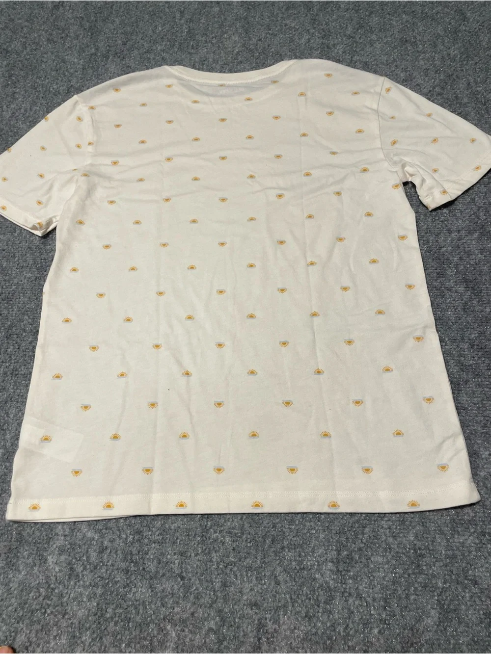 Old Navy Cream Short-Sleeve Tee with Small Yellow Sun Motifs